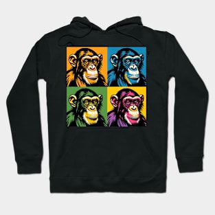 Prismatic Primate Panorama: Pop Art Ape Hoodie